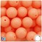 BeadTin Light Orange Opaque 20mm Round Plastic Craft Beads (10pcs)